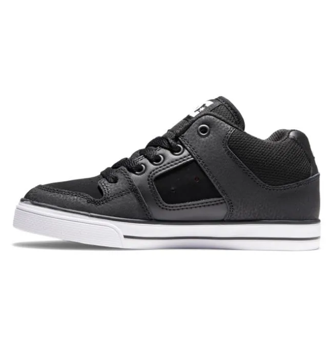 Kids Sneakers DC Kids039 Pure MID MidTop Shoes BlackWhite