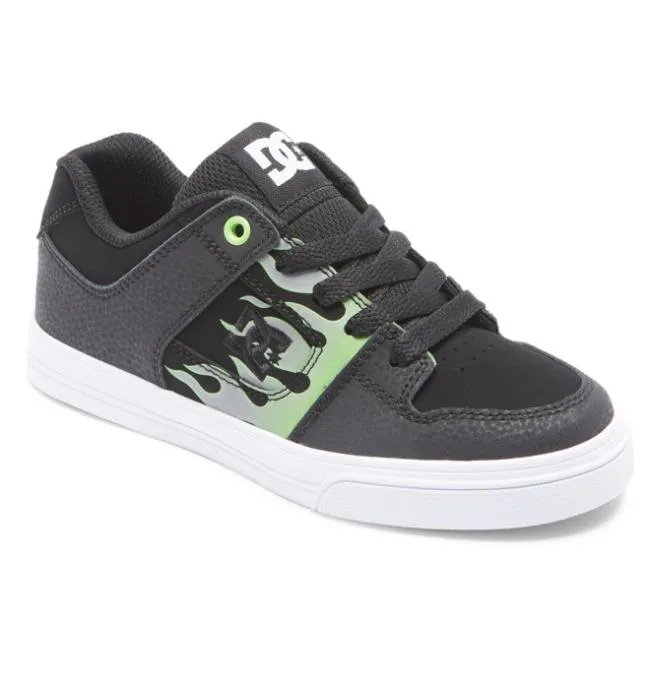Kids Sneakers DC Kids039 Pure Shoes BlackGreyGreen Kids Sneakers DC Kids039 Pure Shoes BlackGreyGreen