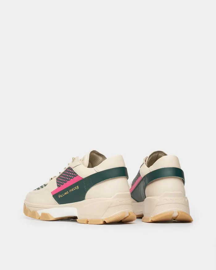 Kyoto Radar Glare Woven Beige Women Filling Pieces Sneakers