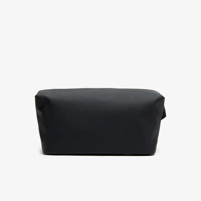 L1212 Branded Zip Toiletry Bag Black Mens Lacoste Small Leather Goods Casaul