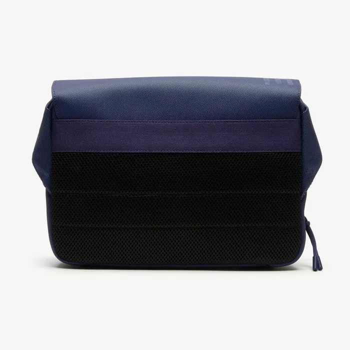 L1212 Clipped Flap Adjustable Shoulder Strap Small Pouch Blue Depths Mens Lacoste Bags Near Me