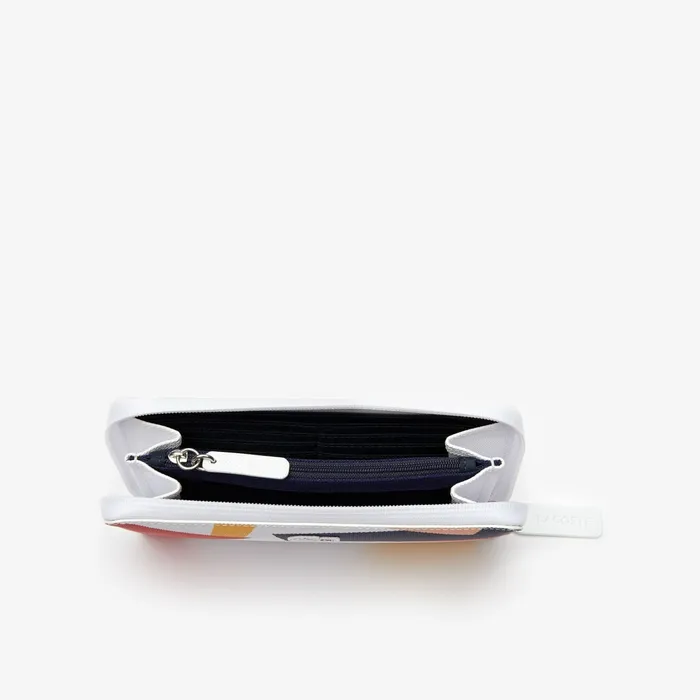 L1212 Coloured Design Zippered Wallet L Allover Womens Lacoste Small Leather Goods Near Me