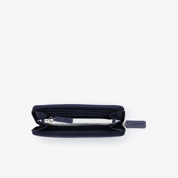 L1212 Concept Petit Piqu 12 Card Zip Wallet Eclipse Womens Lacoste Small Leather Goods On Sale
