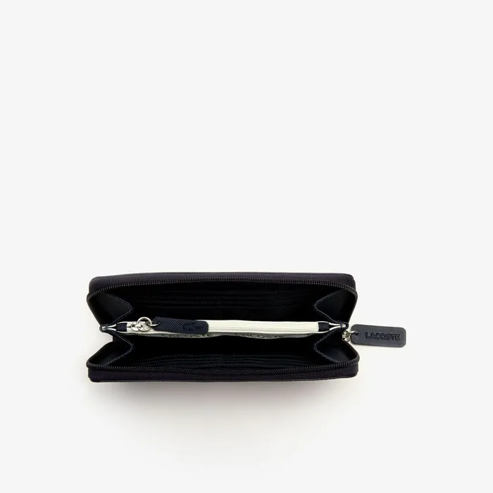 L1212 Concept Petit Piqu 12 Card Zip Wallet Eclipse Womens Lacoste Small Leather Goods On Sale