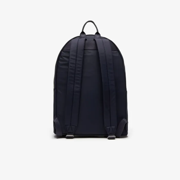 L1212 Croco Magic Leather and Canvas Backpack Peacoat Mens Lacoste Bags Online