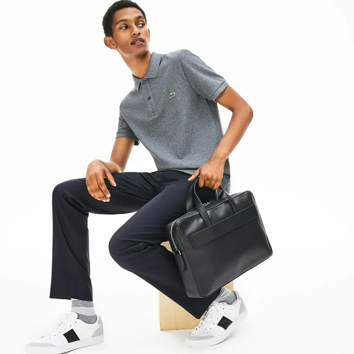 L1212 Detachable Shoulder Strap Leather Computer Bag Black Mens Lacoste Bags Online L1212 Detachable Shoulder Strap Leather Computer Bag Black Mens Lacoste Bags Online