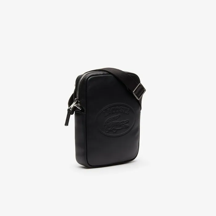 L1212 Leather Camera Bag Black Mens Lacoste Bags Casaul