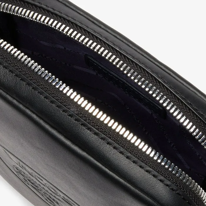 L1212 Leather Camera Bag Black Mens Lacoste Bags Casaul