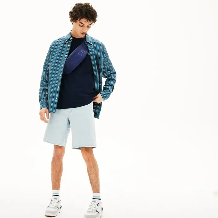 L1212 Logo Lettering Fanny Pack Blue Depths Mens Lacoste Bags Online