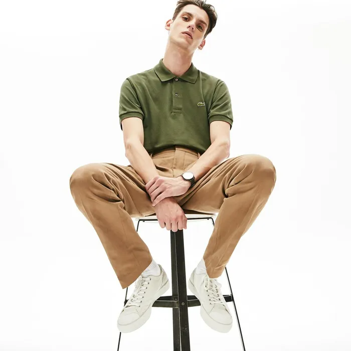 L1212 Polo Khaki Green Mens Lacoste The Original Polo Popular