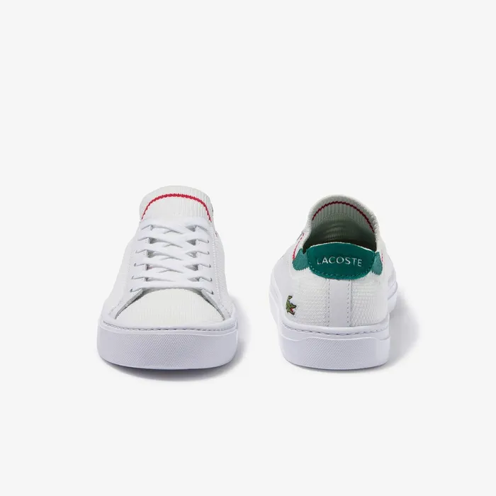 La Pique Textile Sneakers WhtGreen Womens Lacoste Sneakers Outlet