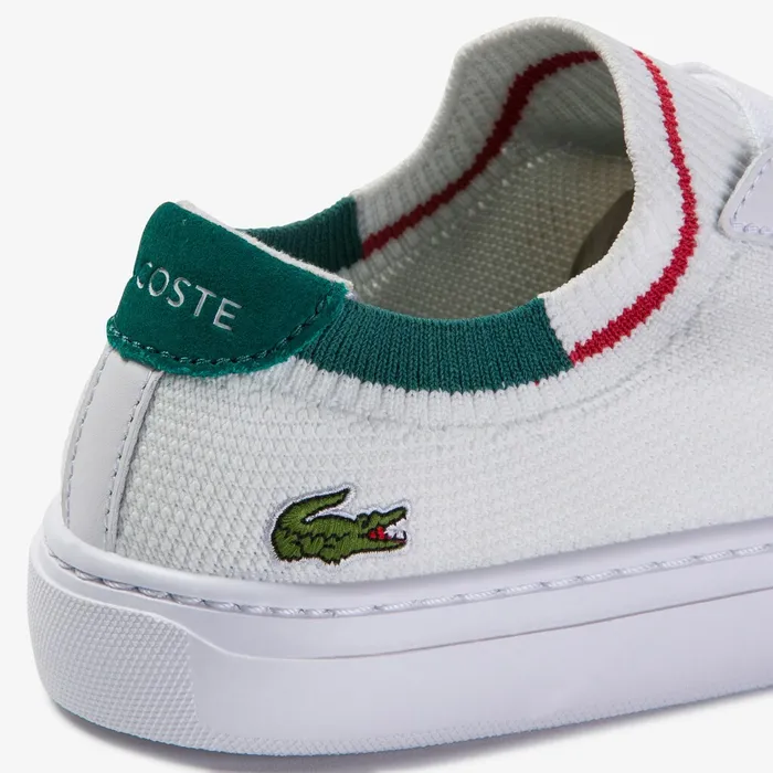 La Pique Textile Sneakers WhtGreen Womens Lacoste Sneakers Outlet