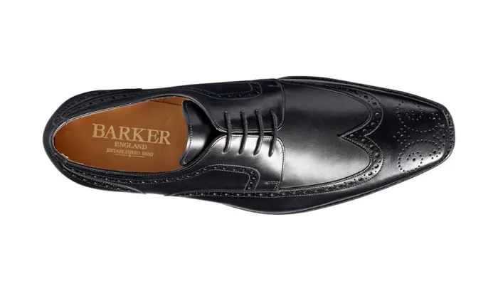 Larry 8211 Black Calf Mens Barker Shoes Brogues