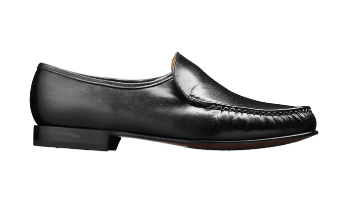 Laurence 8211 Black Kid Mens Barker Shoes Loafers