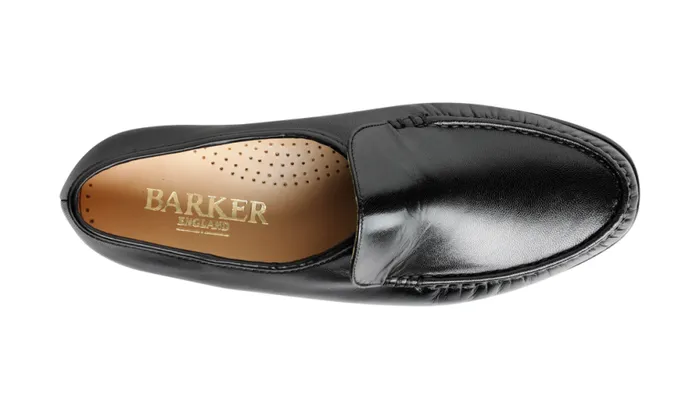 Laurence 8211 Black Kid Mens Barker Shoes Loafers