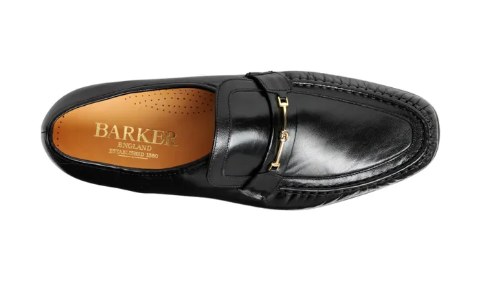 Laurie 8211 Black Kid Mens Barker Shoes Loafers