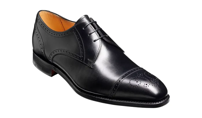 Laycock 8211 Black Calf Mens Barker Shoes Derbys