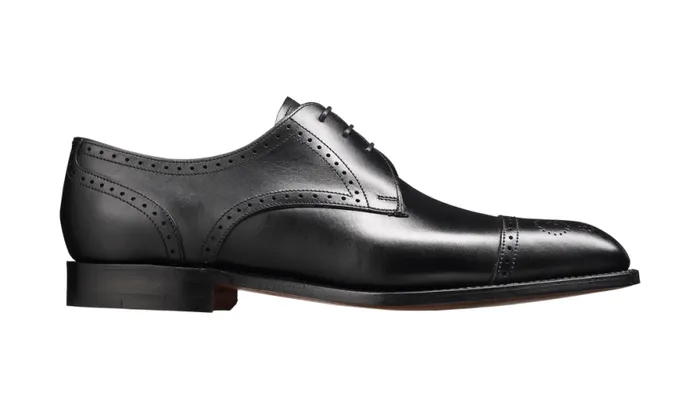Laycock 8211 Black Calf Mens Barker Shoes Derbys