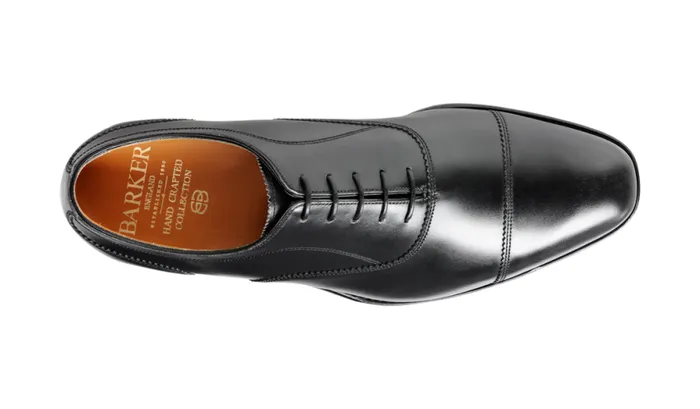 Laycock 8211 Black Calf Mens Barker Shoes Derbys