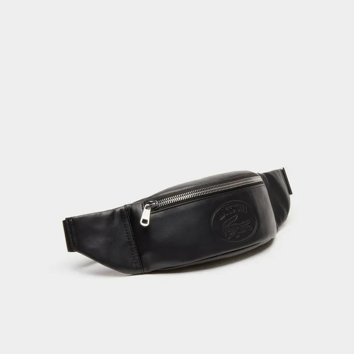 Leather Fanny Pack Black Mens Lacoste Bags Online Store