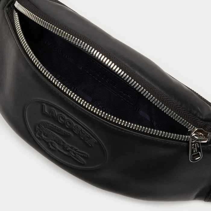 Leather Fanny Pack Black Mens Lacoste Bags Online Store