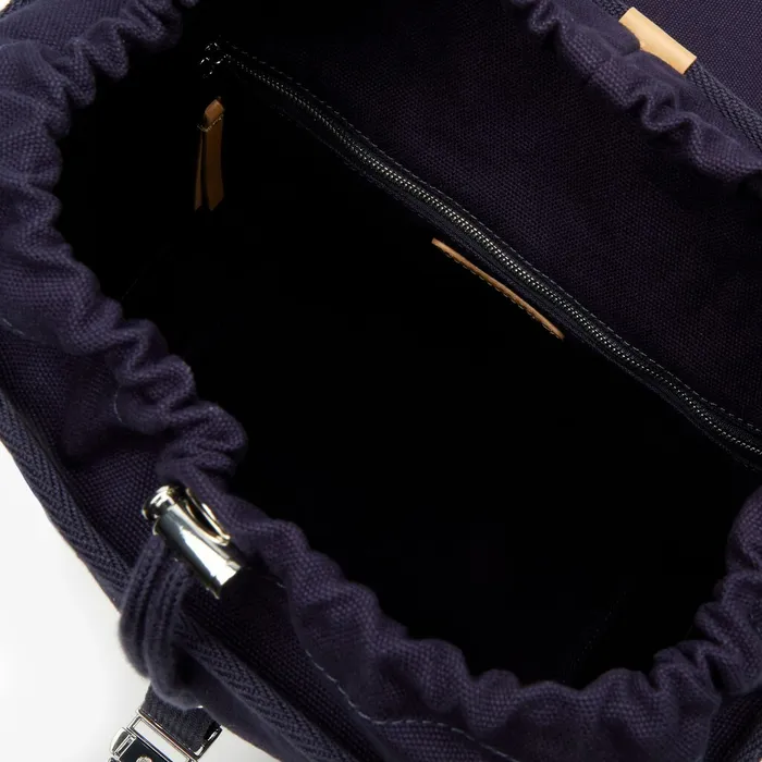 Leather Finishes Cotton Flap Backpack Peacoat Tan Mens Lacoste Bags Store