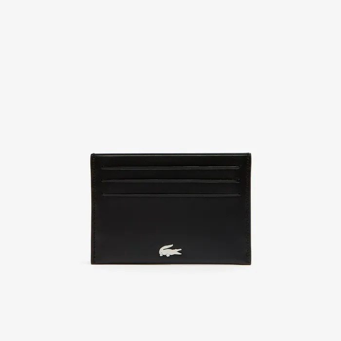 Leather Wallet and Card Holder Boxed Gift Set Black Mens Lacoste Small Leather Goods Cheap On Sale