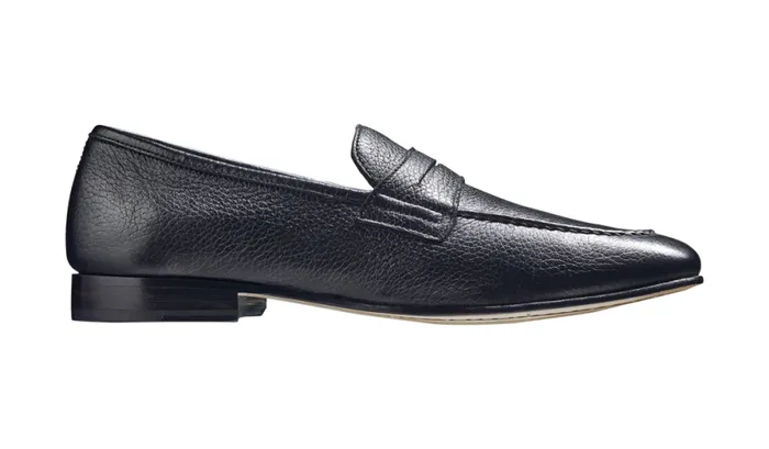 Ledley 8211 Black Deerskin Mens Barker Shoes Loafers