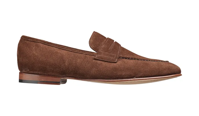 Ledley 8211 Castagnia Suede Mens Barker Shoes Loafers