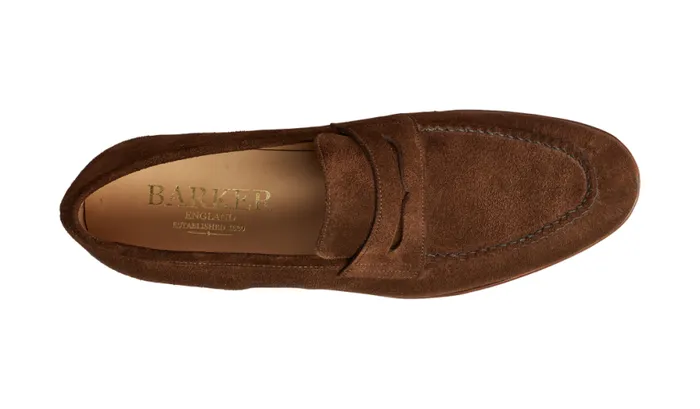 Ledley 8211 Castagnia Suede Mens Barker Shoes Loafers