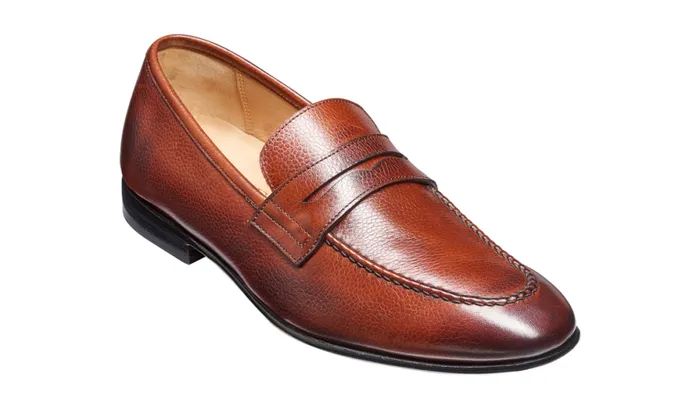 Ledley 8211 Cherry Grain Mens Barker Shoes Loafers
