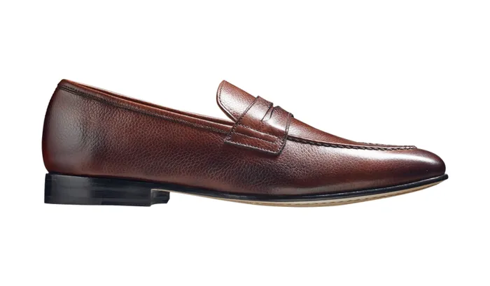Ledley 8211 Cherry Grain Mens Barker Shoes Loafers
