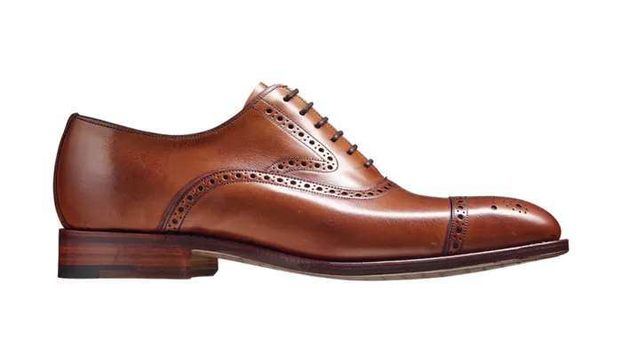 Lerwick 8211 Antique Rosewood Calf Mens Barker Shoes Brogues