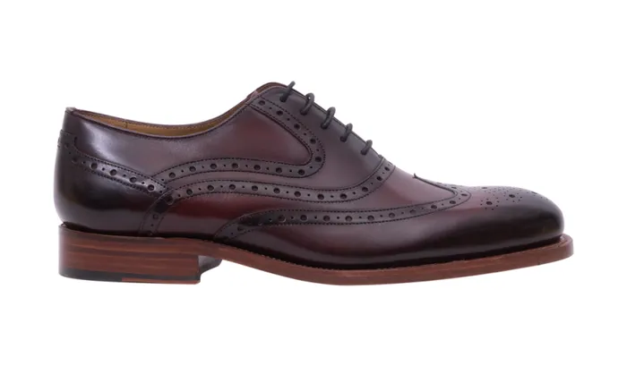 Liffey 2 8211 Hand Brushed Burgundy Mens Barker Shoes Brogues