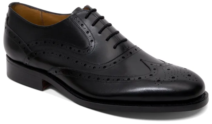 Liffey 8211 Black Calf Mens Barker Shoes Brogues
