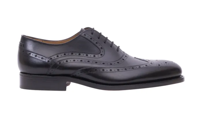 Liffey 8211 Black Calf Mens Barker Shoes Brogues