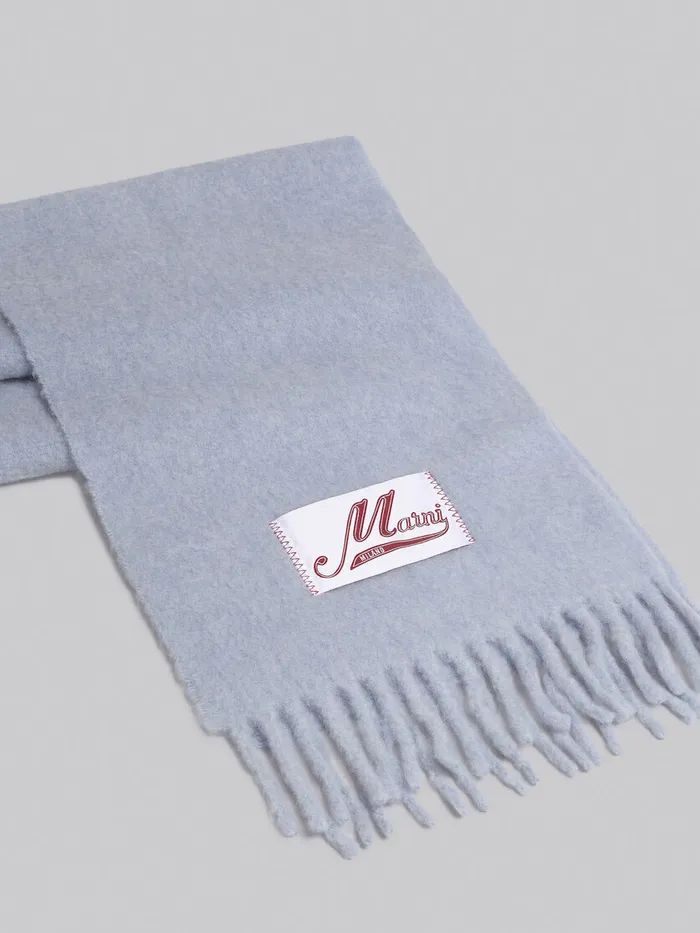 Light Blue Alpaca Scarf Women Marni Scarves