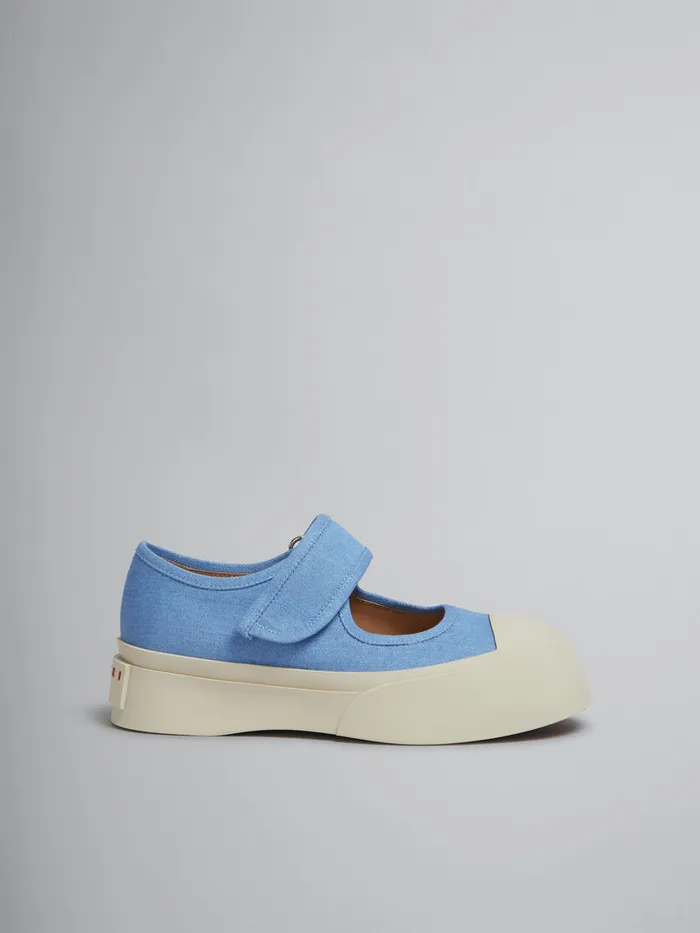 Light Blue Denim Mary Jane Sneaker Women Marni Pablo