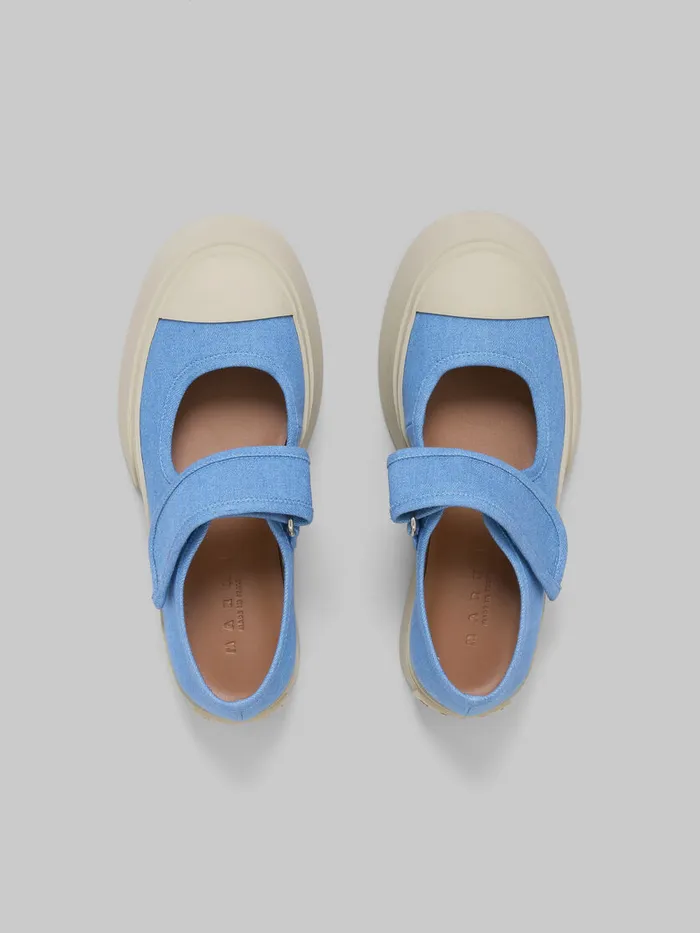 Light Blue Denim Mary Jane Sneaker Women Marni Pablo