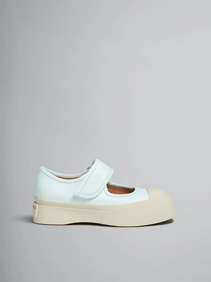 Light Blue Nappa Leather Mary Jane Sneaker Women Marni Pablo