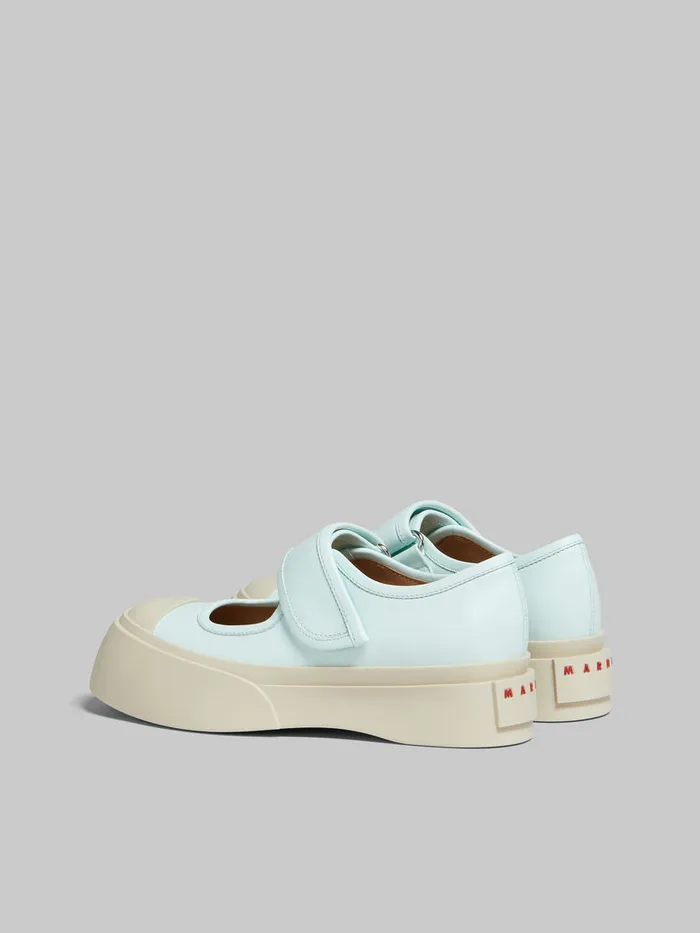 Light Blue Nappa Leather Mary Jane Sneaker Women Marni Pablo