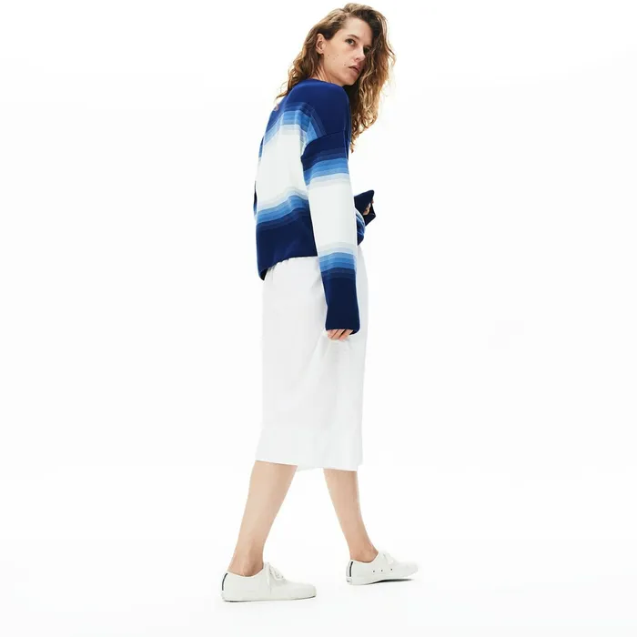 Light Cotton Poplin Culottes White Womens Lacoste Pants and Shorts Gift for Friend
