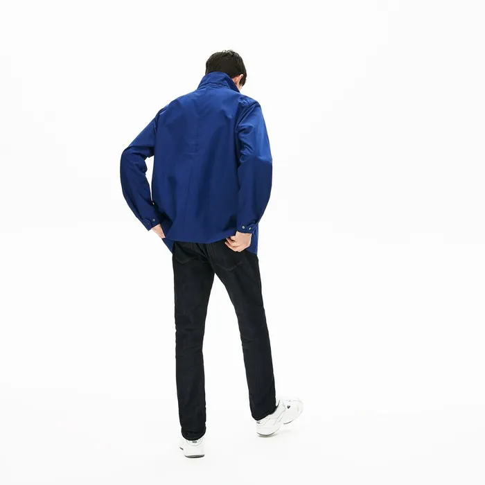 Lightweight DetachableHood Jacket Navy Blue Mens Lacoste Jackets and Coats Shop Online
