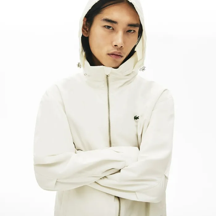 Lightweight WaterResistant Zip Windbreaker White Mens Lacoste Jackets and Coats Gift for Friend Lightweight WaterResistant Zip Windbreaker White Mens Lacoste Jackets and Coats Gift for Friend