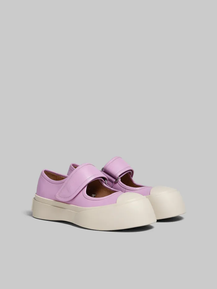 Lilac Nappa Leather Mary Jane Sneaker Women Marni Pablo
