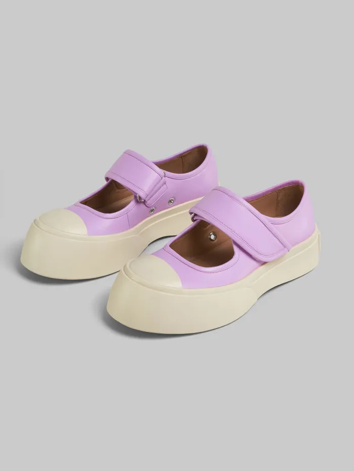Lilac Nappa Leather Mary Jane Sneaker Women Marni Pablo