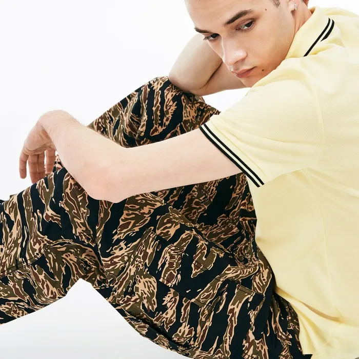 LIVE Camouflage Cargo Pants BlackWhite Mens Lacoste Pants and Shorts Popular