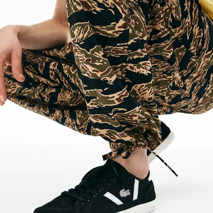 LIVE Camouflage Cargo Pants BlackWhite Mens Lacoste Pants and Shorts Popular
