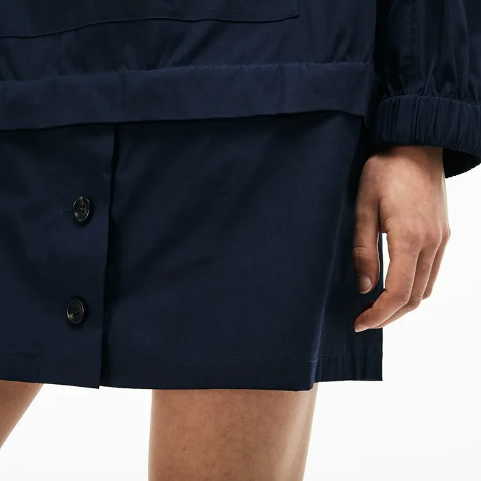LIVE Colorblock Cotton Poplin Sweatshirt Dress BlueLight Blue Womens Lacoste Dresses and Skirts Outlet Factory