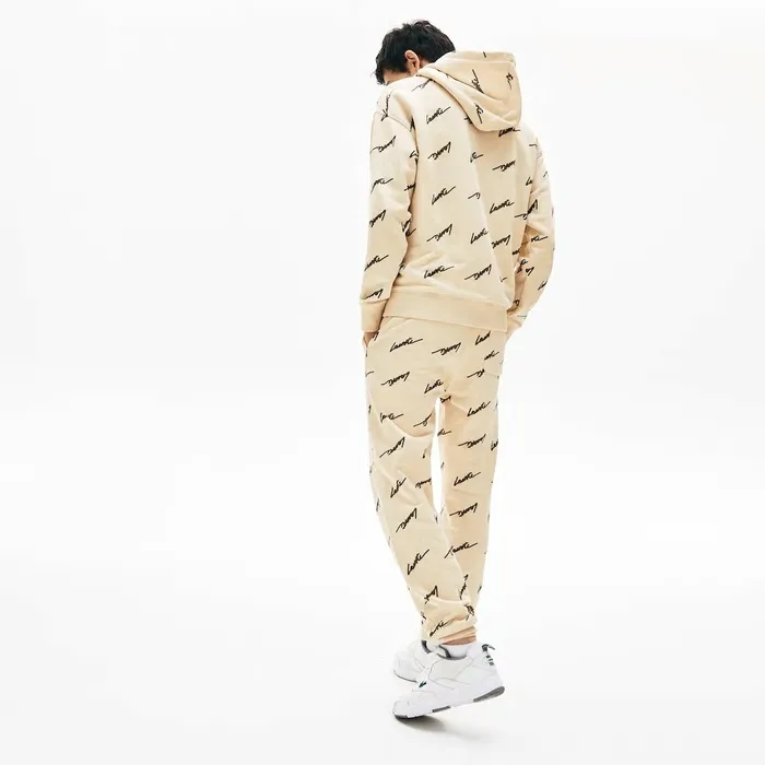 LIVE Cotton Fleece Sweatpants Beige Mens Lacoste Tracksuits Gift Ideas